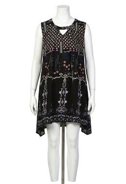 NEW VELZERA sleeveless keyhole mini dress in black
